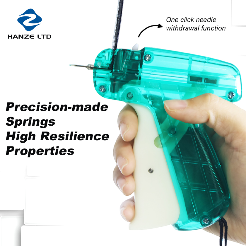 Micro fine tag gun with steel needle