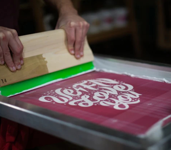 printing bold white ink on dark garments