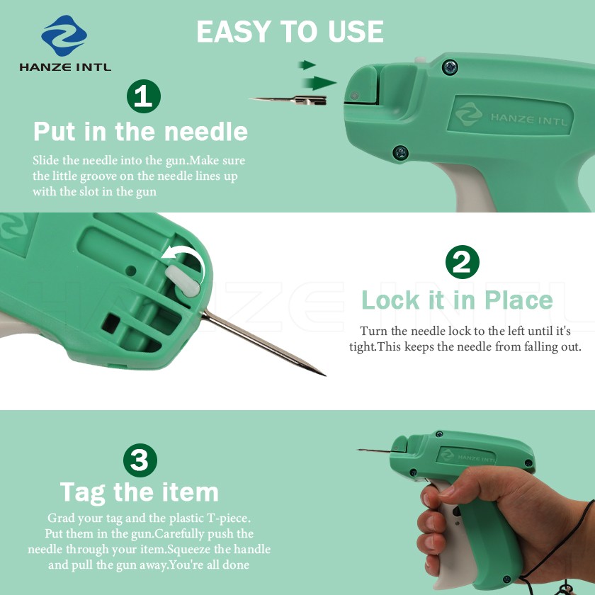 Garment Gun Price Stitch Clothing Hanging Paper Tag Labeler Standard Tag Gun