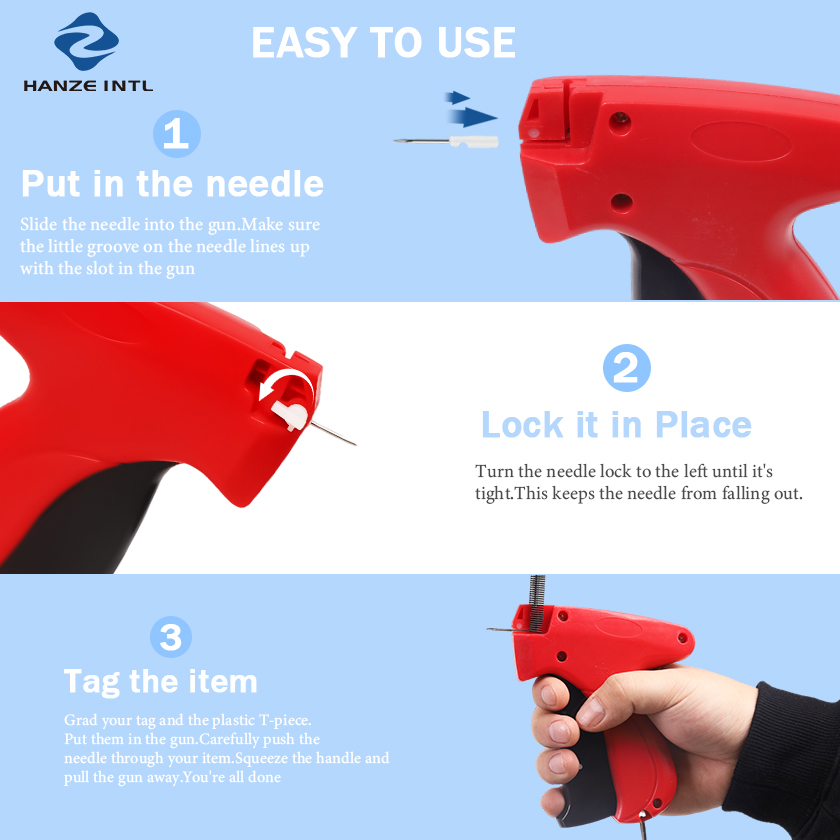8x Fine Tag Gun Red&Black Color